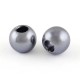 Perle ronde acrylique grise 10mm style Pandora - à l'unité