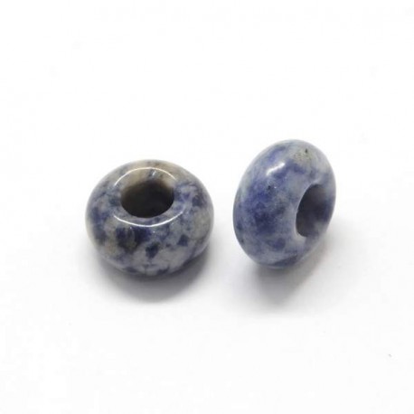 Perle naturelle Blue Spot Stone style Pandora - à l'unité