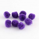 Pompons 10 mm violets, 10 pièces