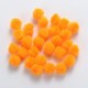 Pompons 12 mm oranges, 10 pièces