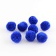 Pompons 25 mm bleus foncés, 10 pièces