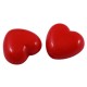 Perle acrylique coeur rouge, 10 x 11 mm