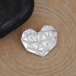 Pendentif breloque en métal Origami Coeur