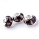 Perle en résine noire Sapin multicolore style Pandora - à l'unité
