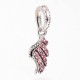 Charm pendentif aile strass rose style Pandora - à l'unité