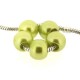 Perle ronde acrylique vert olive 10mm style Pandora - à l'unité