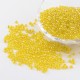 Sachet 50 gr perles de rocaille transparentes nacrées jaune - 3 mm