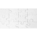 Puzzle en carton blanc à décorer Rectangle 12 pièces