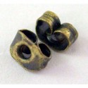 Embouts pour clous d'oreilles 5,5x4mm bronze antique