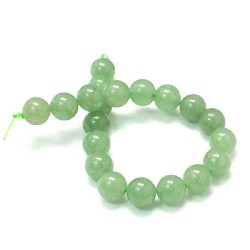 Perle naturelle Aventurine verte, ronde - à l'unité