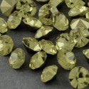 Strass imitation diamant, rond 4 mm, jaune pâle x 10
