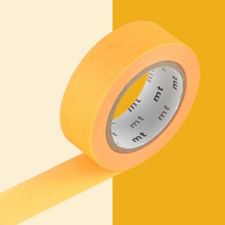Masking Tape uni Orange clair - 15 mm x 10 m