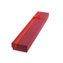 Boîte rectangulaire rouge 20 x 4 cm