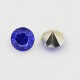 Strass imitation diamant, rond 6 mm, bleu foncé x 10