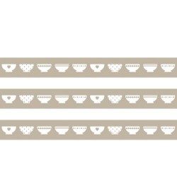 Masking Tape Bols beiges - 15 mm x 10 m