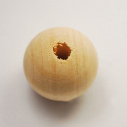 Perle en bois brut ronde 10 mm