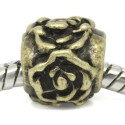 Métal Perle fleur style Pandora, bronze - à l'unité