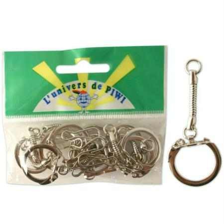 Lot 10 attaches porte-clés avec mousquetons pour bijoux Fimo