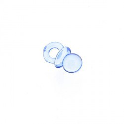 Breloque en plastique transparent Tétine bleue