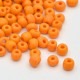 Sachet 50 gr perles de rocaille opaques orange - 4 mm
