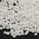 Sachet 50 gr perles de rocaille opaques blanc- 4 mm