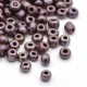 Sachet 50 gr perles de rocaille opaques nacrées marron - 4 mm