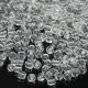Sachet 50 gr perles de rocaille transparentes blanc - 4 mm