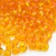 Sachet 50 gr perles de rocaille transparentes orange - 4 mm