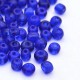 Sachet 50 gr perles de rocaille transparentes bleu foncé - 4 mm