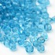 Sachet 50 gr perles de rocaille transparentes bleu turquoise - 4 mm