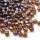 Sachet 50 gr perles de rocaille transparentes nacrées brun - 4 mm