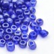 Sachet 50 gr perles de rocaille transparentes nacrées bleu - 4 mm