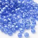 Sachet 50 gr perles de rocaille transparentes nacrées bleu clair - 4 mm