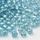 Sachet 50 gr perles de rocaille transparentes nacrées bleu turquoise - 4 mm