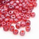 Sachet 50 gr perles de rocaille transparentes nacrées rouge foncé - 4 mm