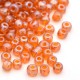 Sachet 50 gr perles de rocaille transparentes nacrées orange - 4 mm