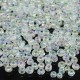 Sachet 50 gr perles de rocaille transparentes irisées blanc - 4 mm