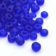 Sachet 50 gr perles de rocaille transparentes givrées bleu foncé - 4 mm