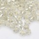 Sachet 50 gr perles de rocaille transparentes blanches avec liseré - 4 mm
