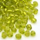 Sachet 50 gr perles de rocaille transparentes vertes avec liseré - 4 mm