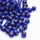 Sachet 50 gr perles de rocaille transparentes bleues avec liseré - 4 mm