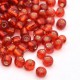 Sachet 50 gr perles de rocaille transparentes rouges avec liseré - 4 mm