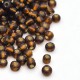 Sachet 50 gr perles de rocaille transparentes marron avec liseré - 4 mm