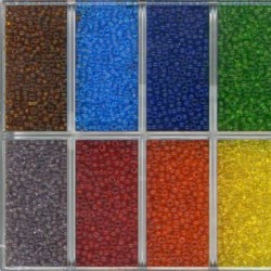 Sachet 50 gr perles de rocaille transparentes nacrées - 2 mm