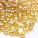 Sachet 50 gr perles de rocaille doré transparentes nacrées - 2 mm