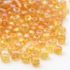 Sachet 50 gr perles de rocaille doré transparentes irisées - 2 mm