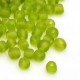 Sachet 50 gr perles de rocaille vert clair transparentes givrées - 2mm