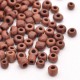 Sachet 50 gr perles de rocaille marron opaques - 3 mm