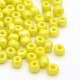 Sachet 50 gr perles de rocaille jaune opaques nacrées - 3 mm
