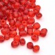 Sachet 50 gr perles de rocaille rouge transparentes - 3 mm